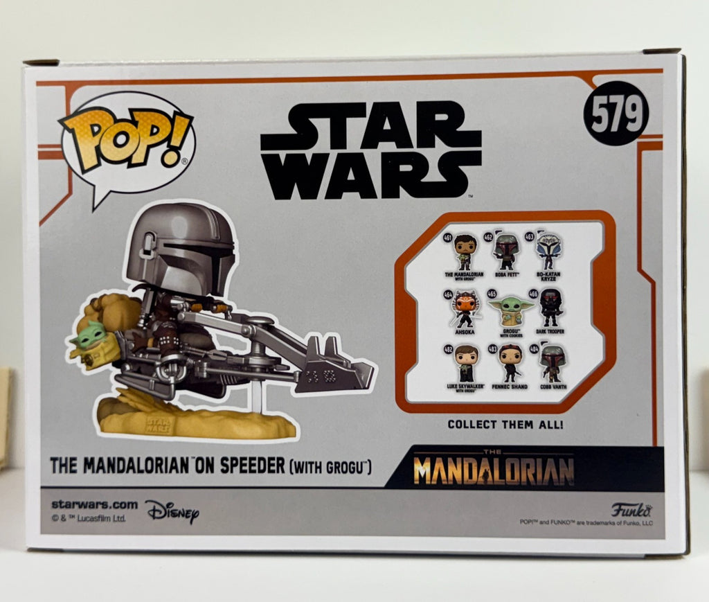 Funko POP Vinyl - Star Wars - The Mandalorian On Speeder With Grogu - #579