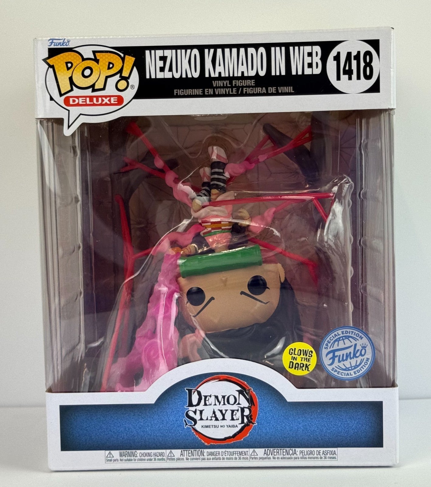 Funko POP Vinyl - Deluxe - Demon Slayer - Nezuko Kamado In Web - #1418 GITD