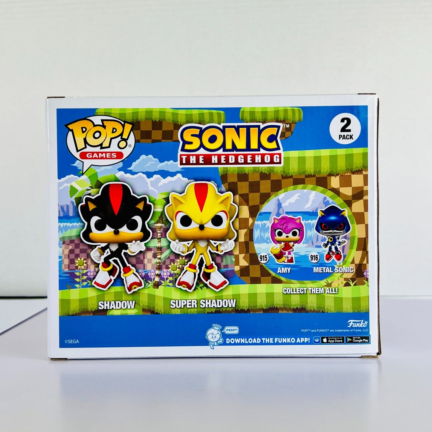 Funko POP! Vinyl - Games - Sonic The Hedgehog - Shadow & Super Shadow GITD