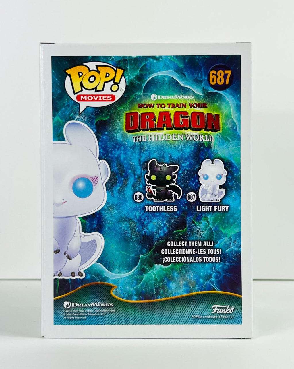 Funko POP Vinyl - Movies - How To Train Your Dragon - Light Fury - #687 Diamond