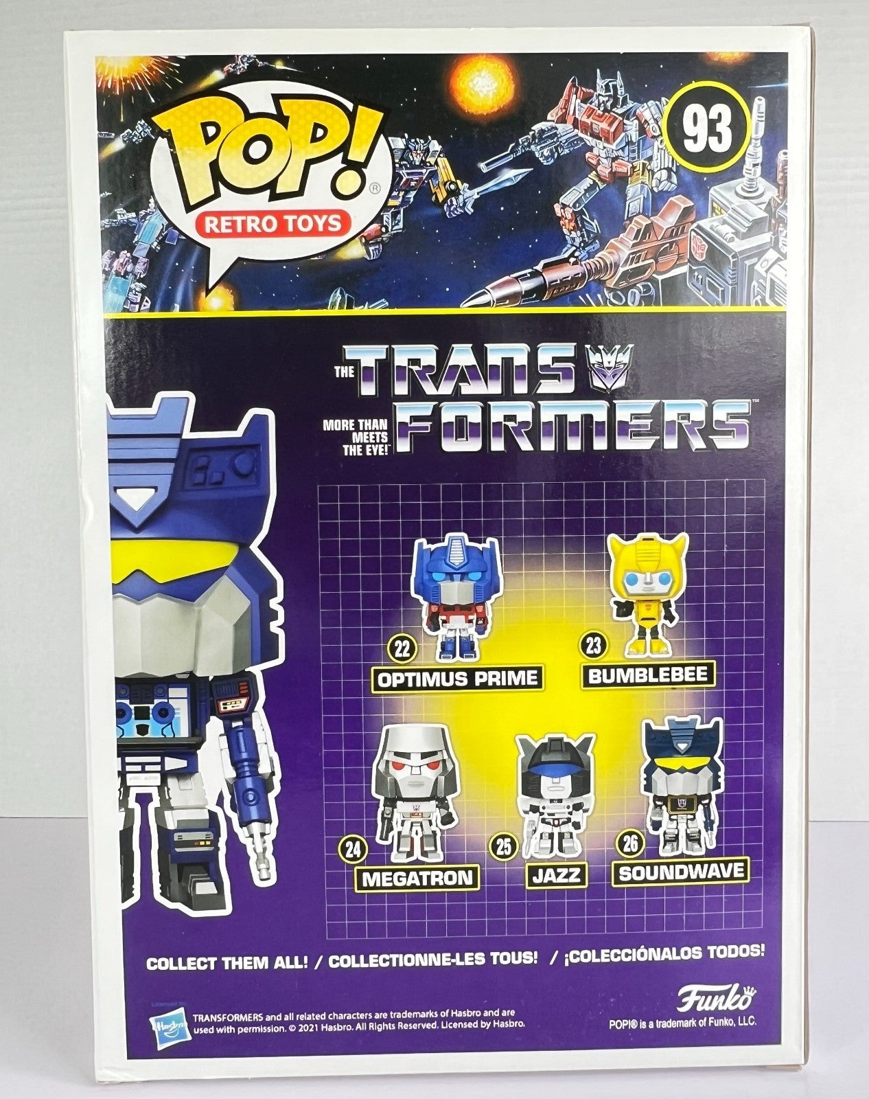 Funko POP Vinyl - Retro Toys - Transformers - Soundwave With Tapes #93 10" Inch