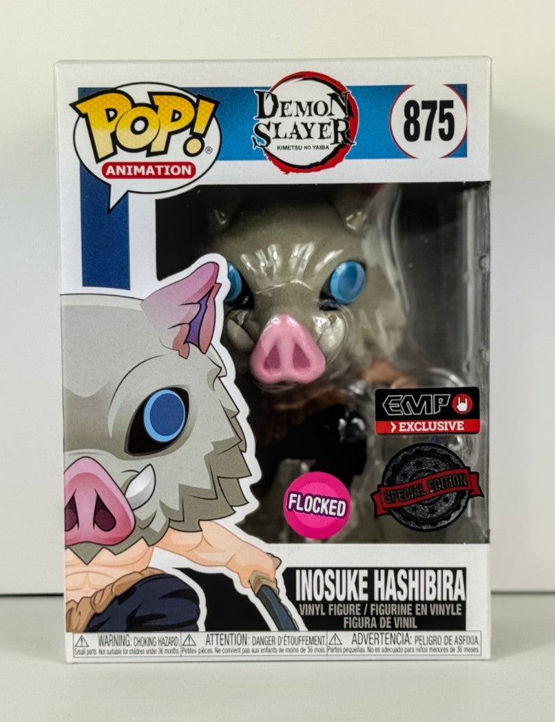 Funko POP Vinyl - Animation - Demon Slayer - Inosuke Hashibira #875 Flocked EMP