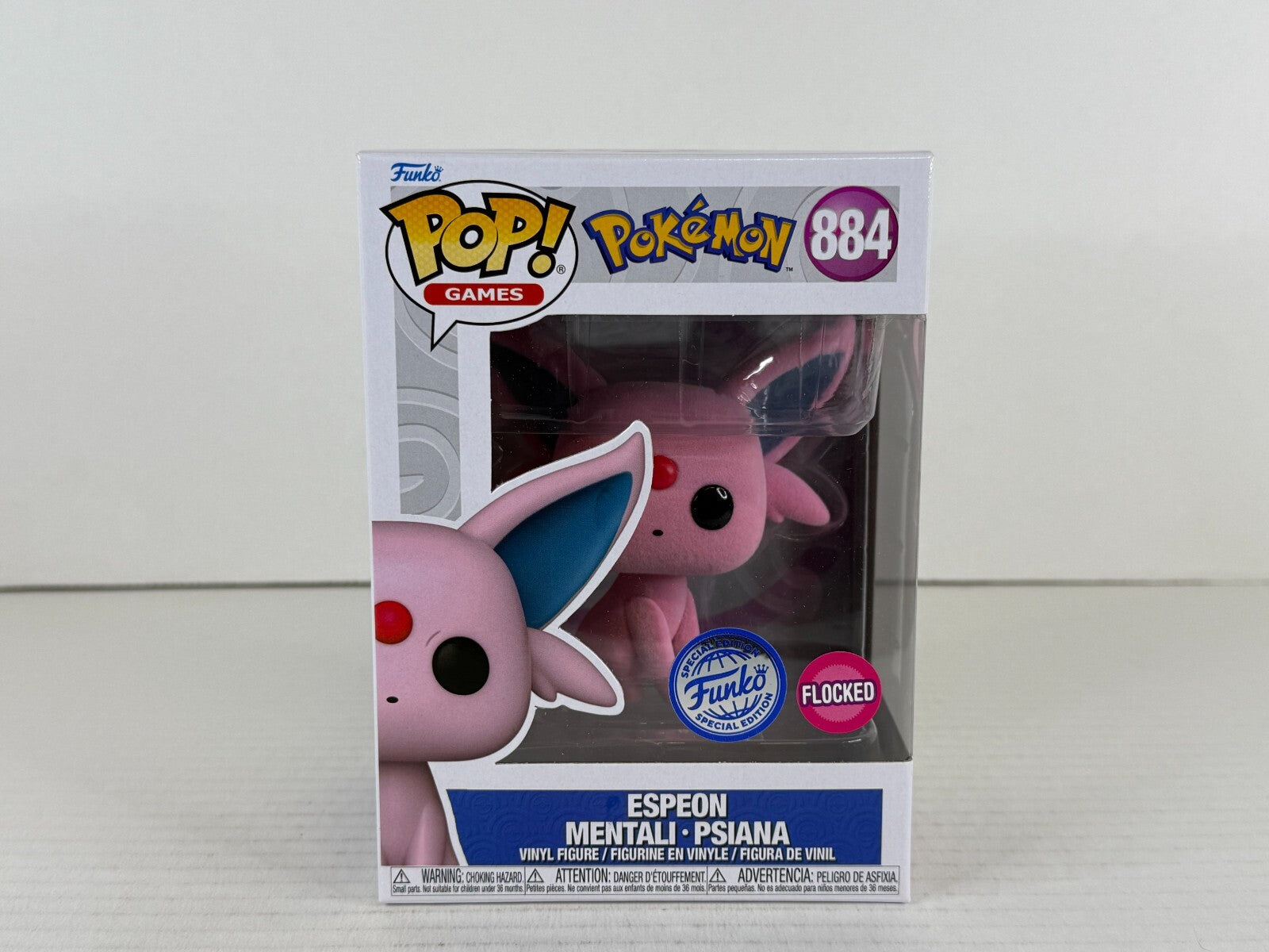 Funko POP Vinyl - Games - Pokemon - Espeon - #884 Flocked