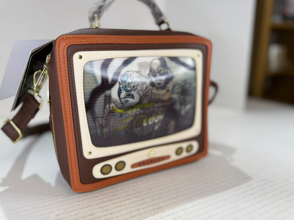 Funko Loungefly Universal Monsters Retro TV Triple Lenticluar Crossbody Bag NWT