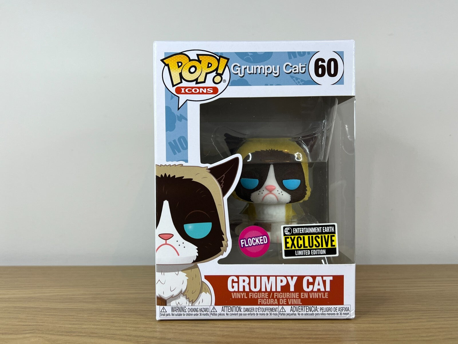 Funko POP Vinyl - Icons - Grumpy Cat - #60 - Flocked EE Exclusive
