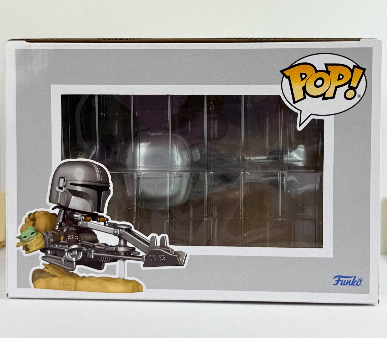 Funko POP Vinyl - Star Wars - The Mandalorian On Speeder With Grogu - #579