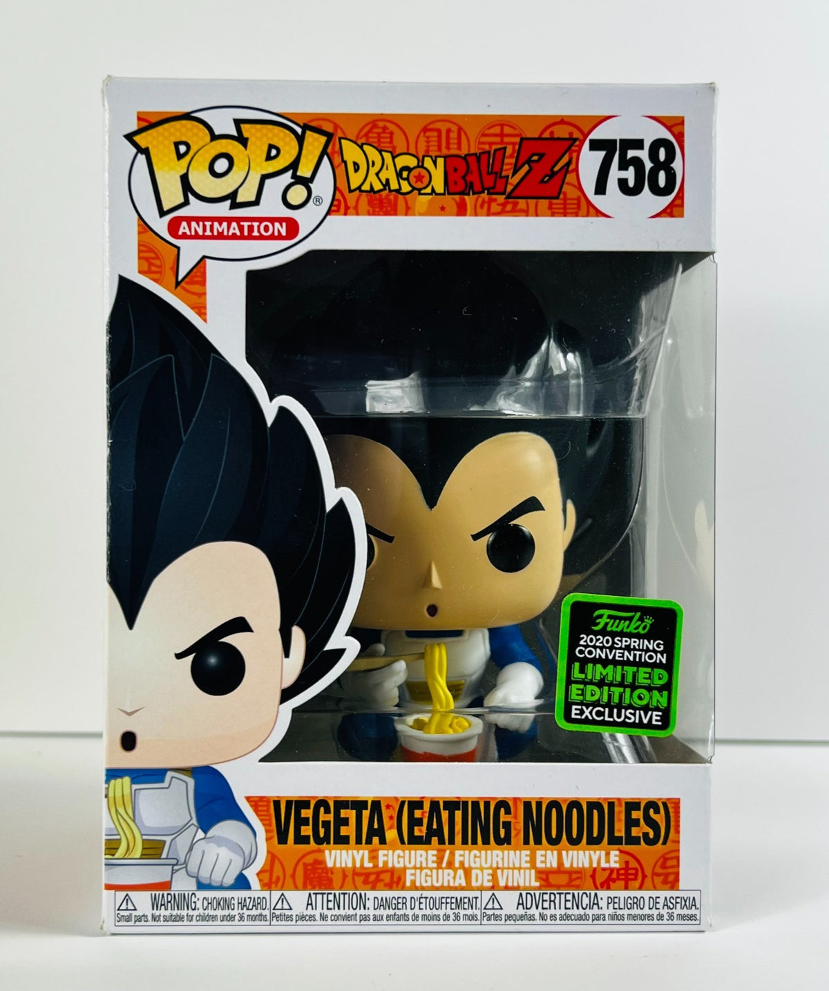 Funko POP Vinyl - Animation - Dragonball Z - Vegeta Eating Noodles #758 SC 2020