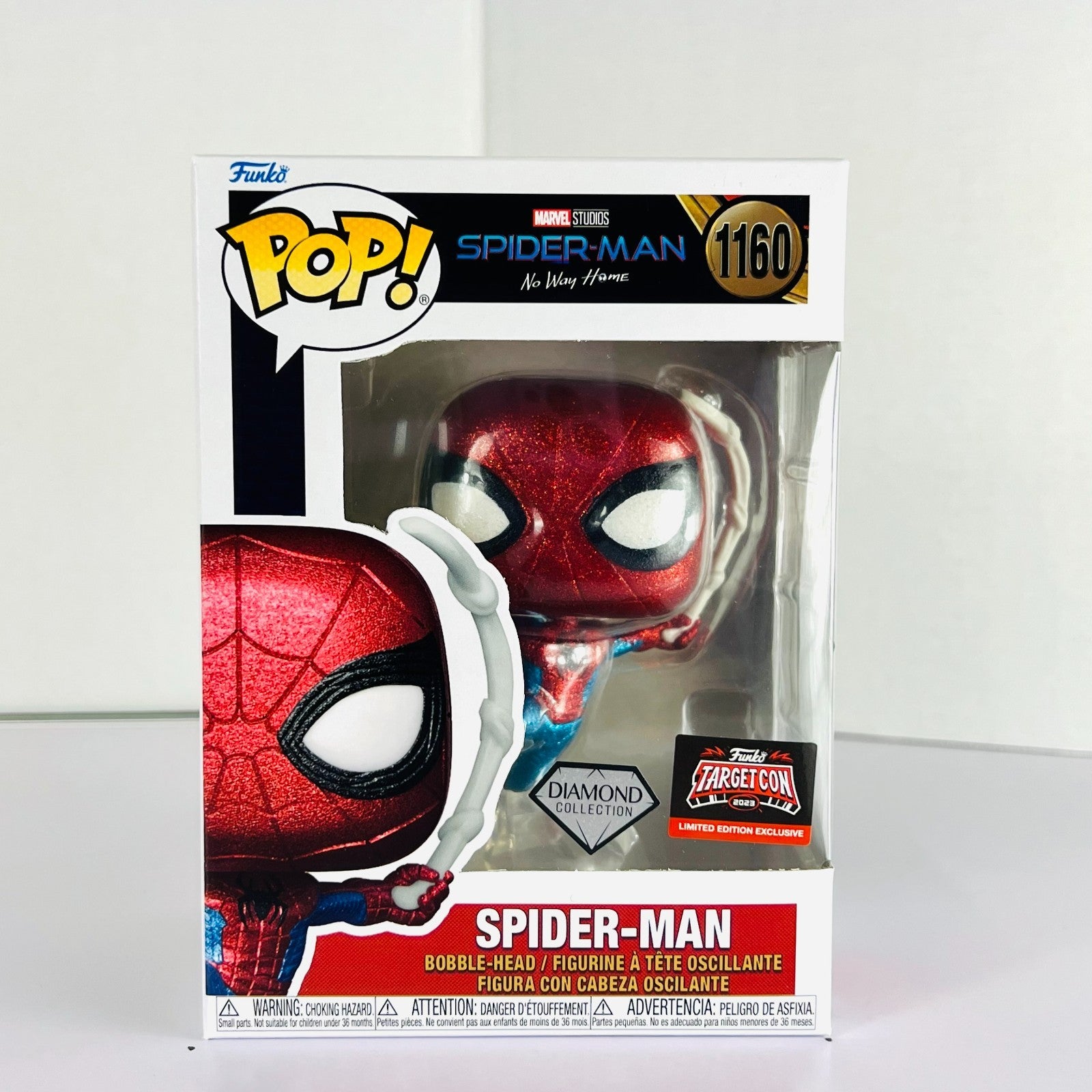 Funko POP Vinyl - Marvel - No Way Home - Spider-Man - #1160 Diamond Target Con