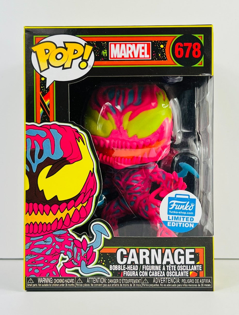 Funko POP Vinyl - Marvel - Blacklight - Carnage - #678