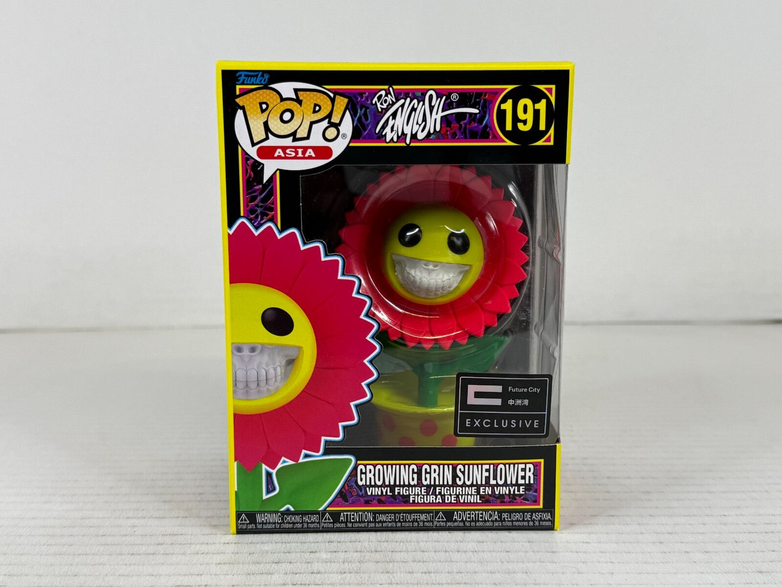 Funko POP Vinyl - Asia - Ron English - Growing Grin Sunflower #191 Blacklight 2