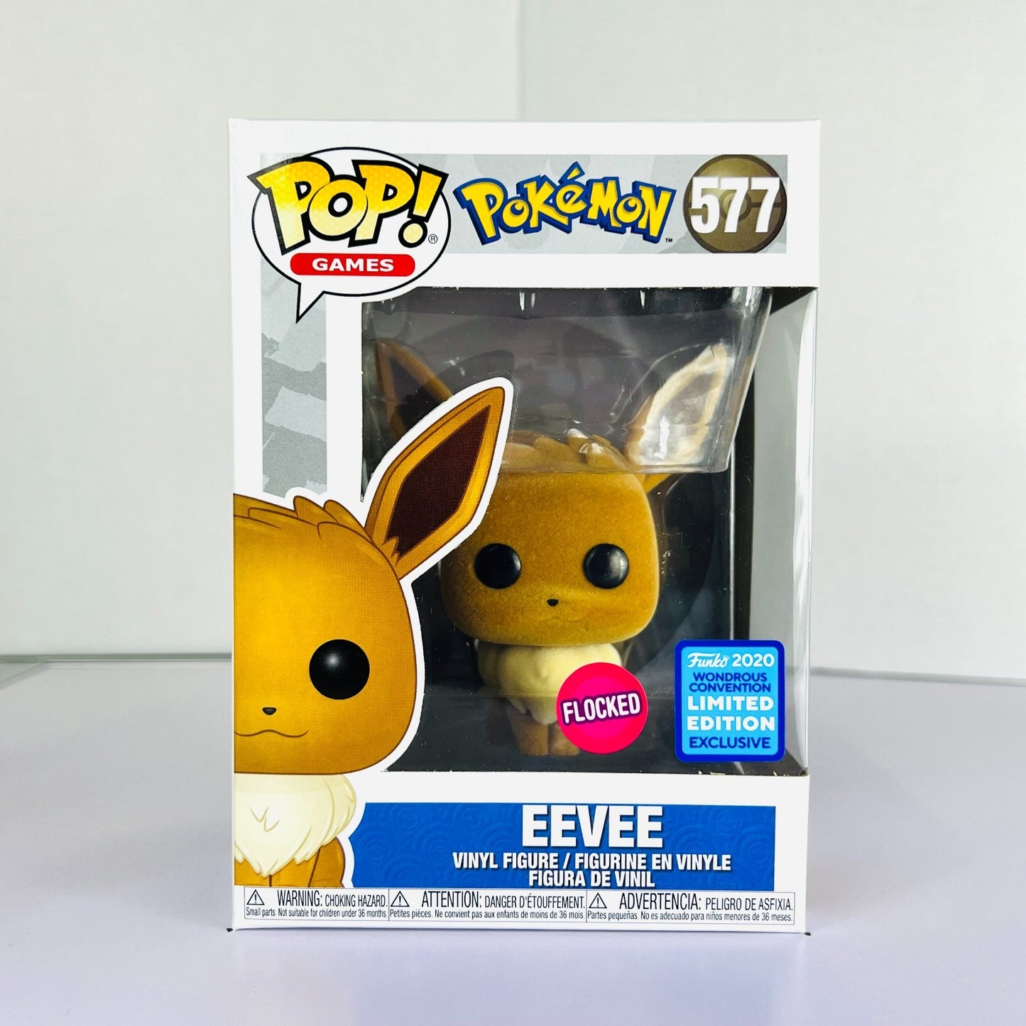 Funko POP Vinyl - Games - Pokemon - Eevee - #577 Flocked WC 2020