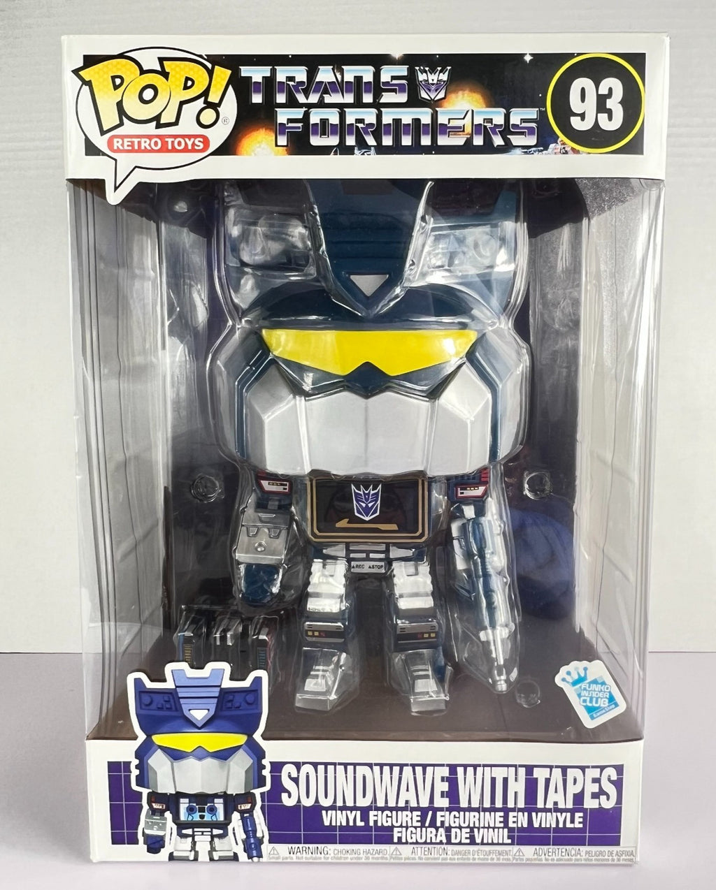 Funko POP Vinyl - Retro Toys - Transformers - Soundwave With Tapes #93 10" Inch