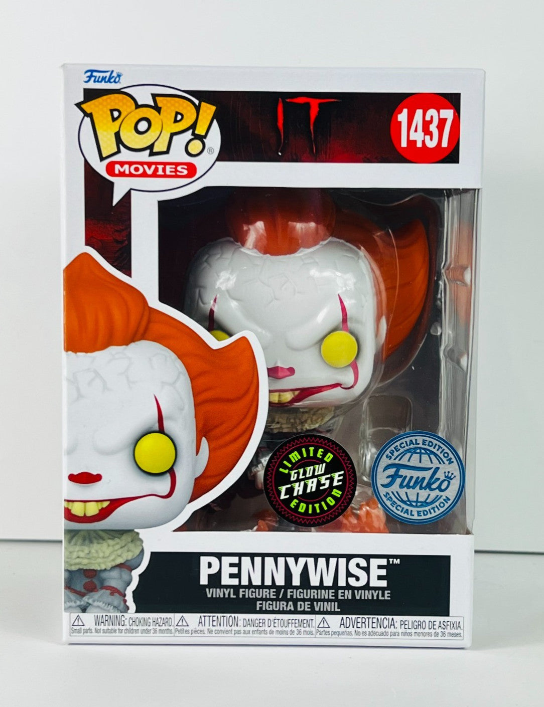 Funko POP Vinyl - Movies - IT - Pennywise - #1437 GITD Chase