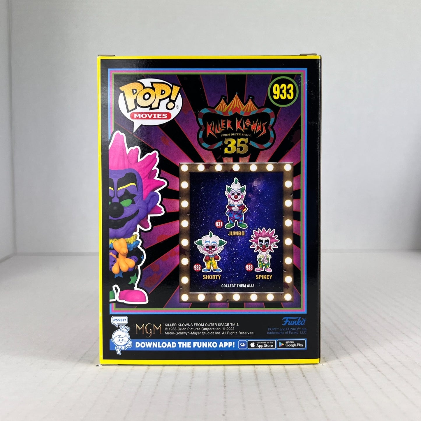 Funko POP Vinyl - Movies - Killer Klowns - Spikey - #933 Blacklight Gamestop