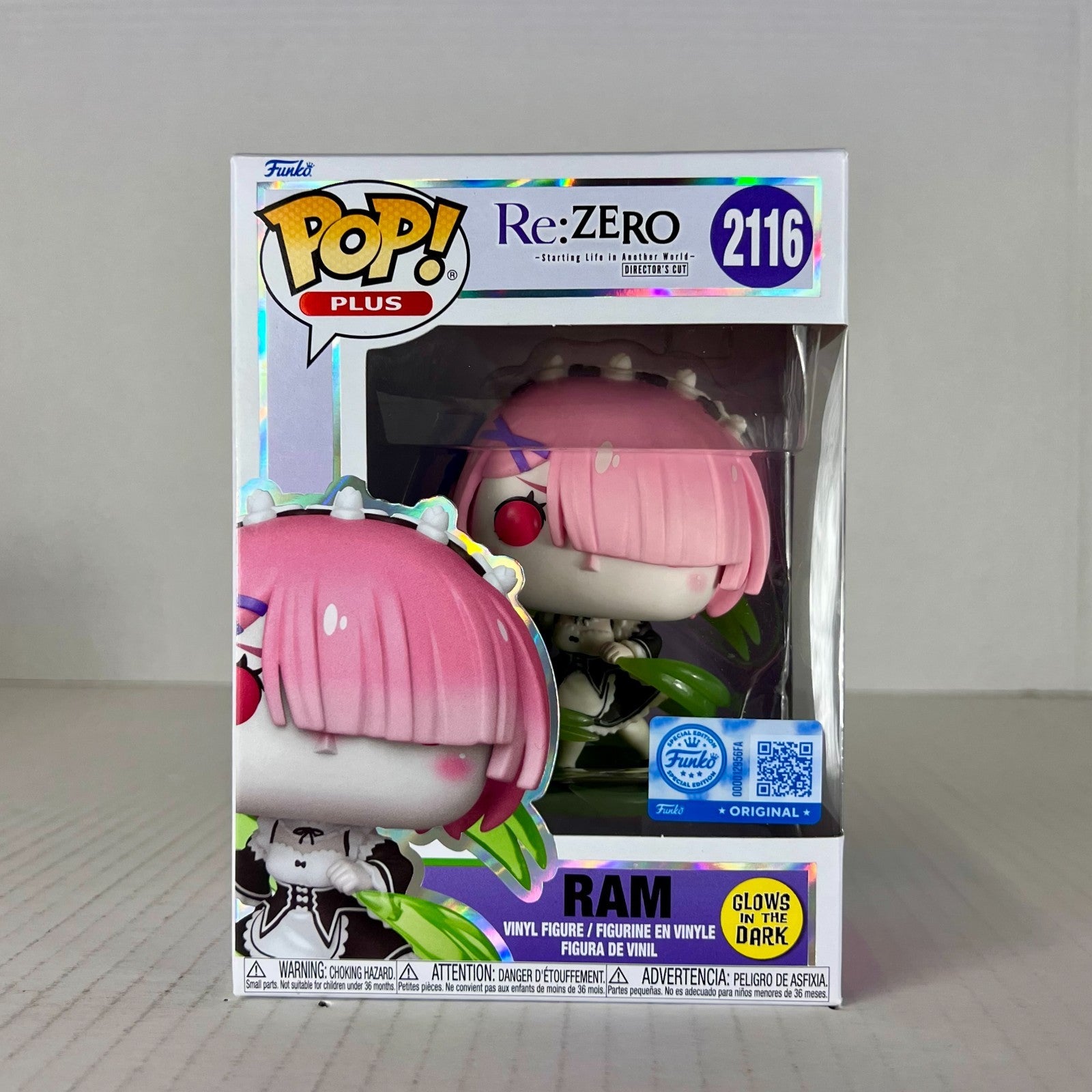 Funko POP Vinyl - Plus - Animation - Re:Zero - Ram - #2116 GITD