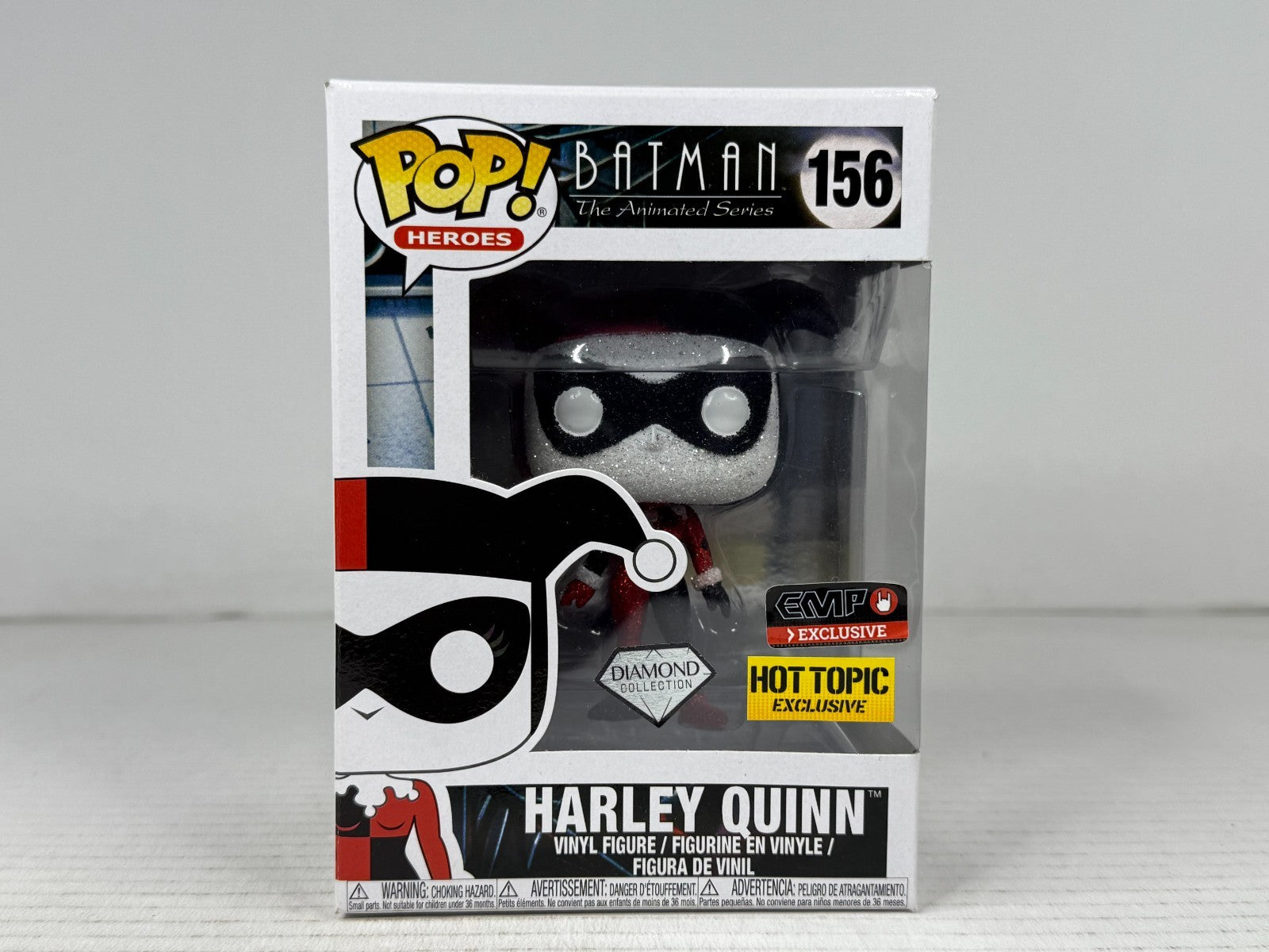 Funko POP Vinyl - Heroes - Batman - Harley Quinn - #156 Diamond EMP Hot Topic