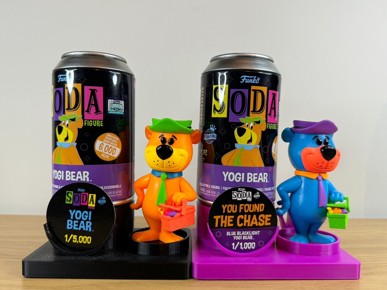 Funko Soda - Yogi Bear - Common and Chase Set - 6000 Piece Blacklight