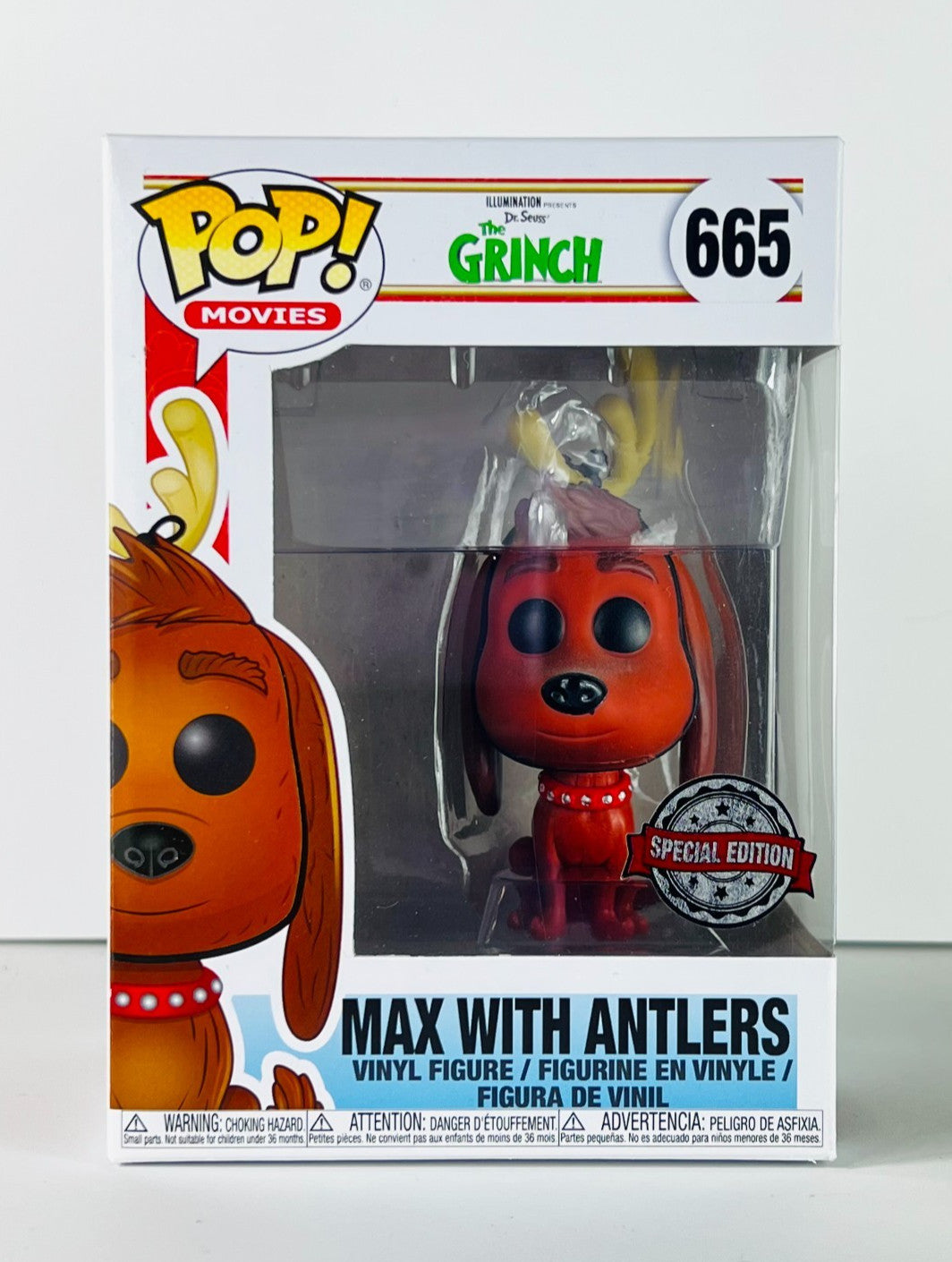 Funko POP Vinyl - Movies - The Grinch - Max With Antlers - #665