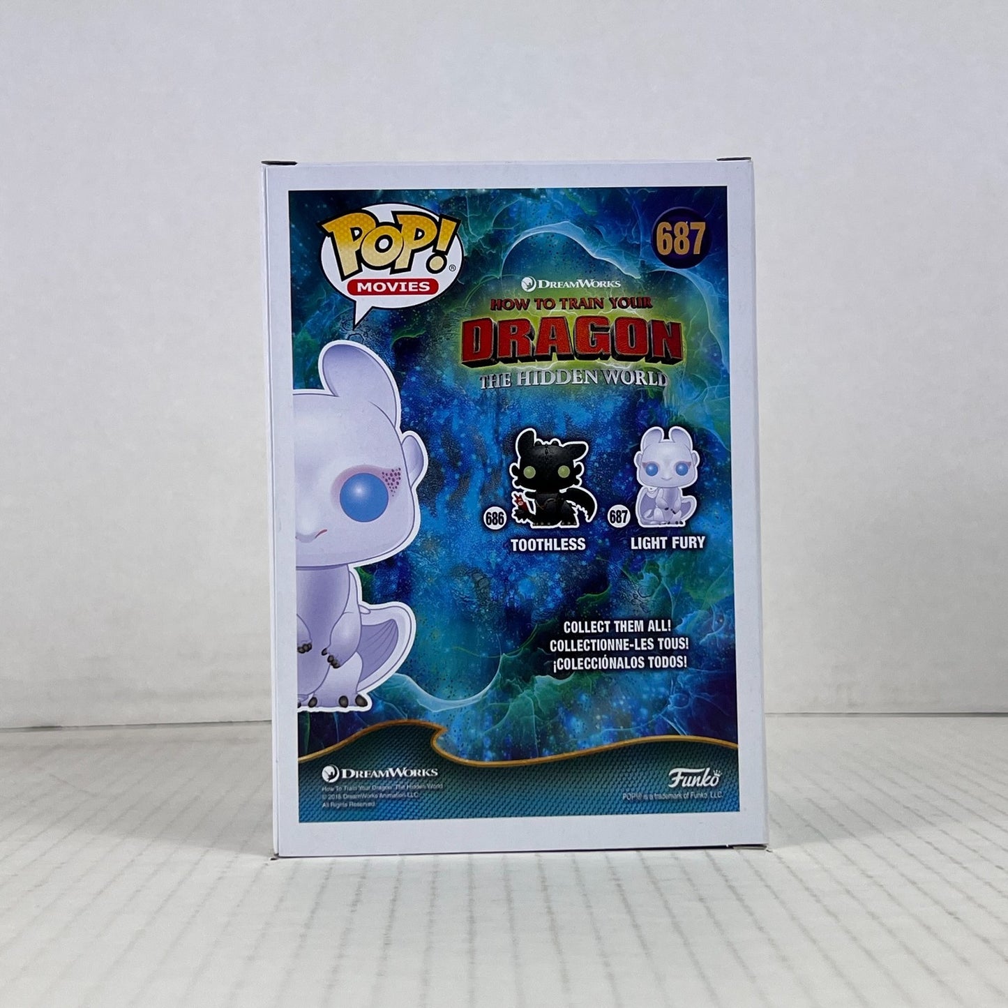 Funko POP Vinyl - Movies - How To Train Your Dragon - Light Fury - #687 Glitter