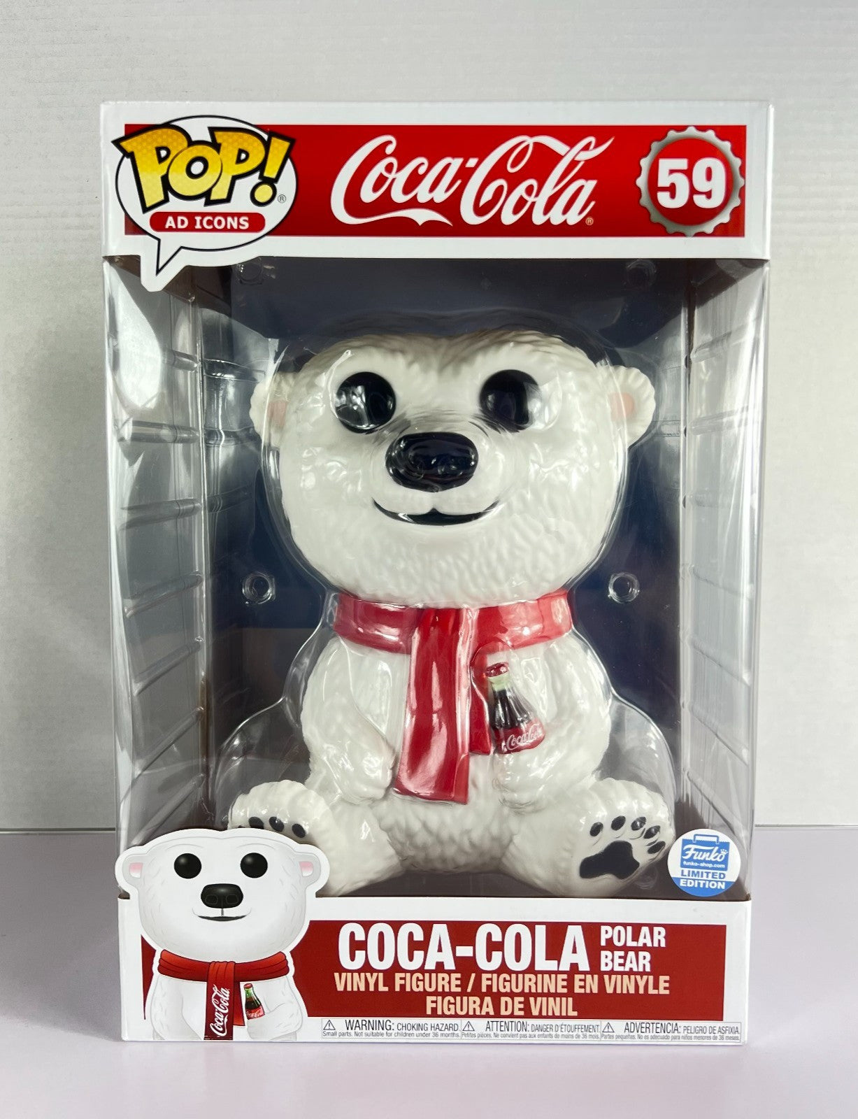 Funko POP Vinyl - Ad Icons - Coca-Cola Polar Bear - #59 10" Inch