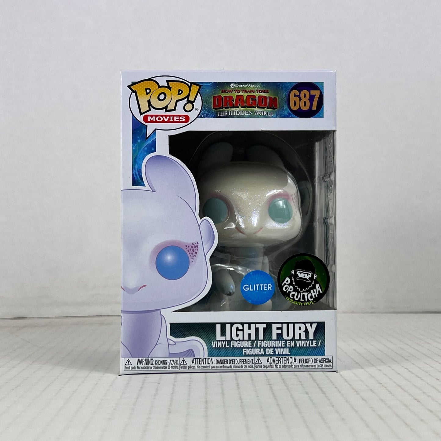 Funko POP Vinyl - Movies - How To Train Your Dragon - Light Fury - #687 Glitter