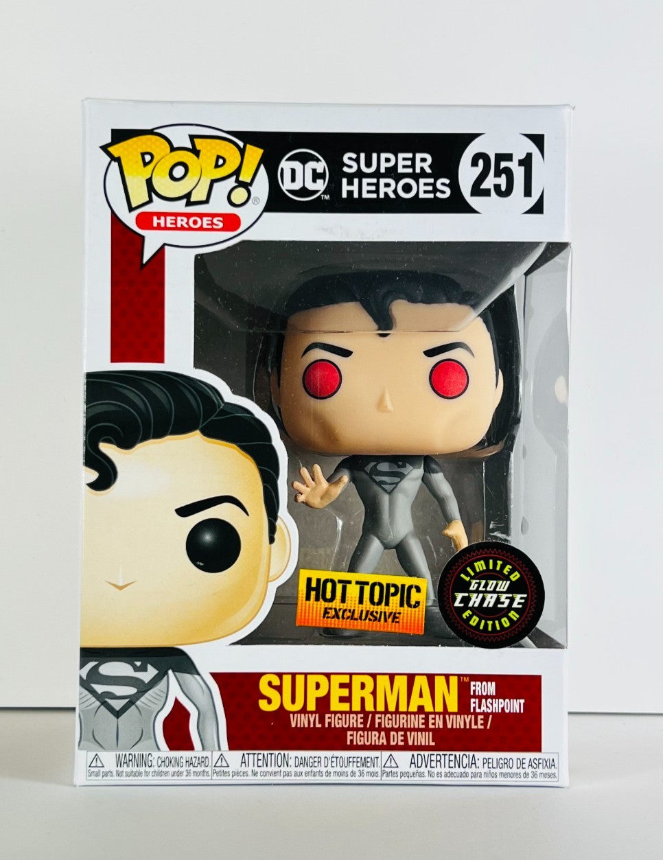 Funko POP Vinyl - Heroes - DC - Superman From Flashpoint - #251 Chase GITD HT