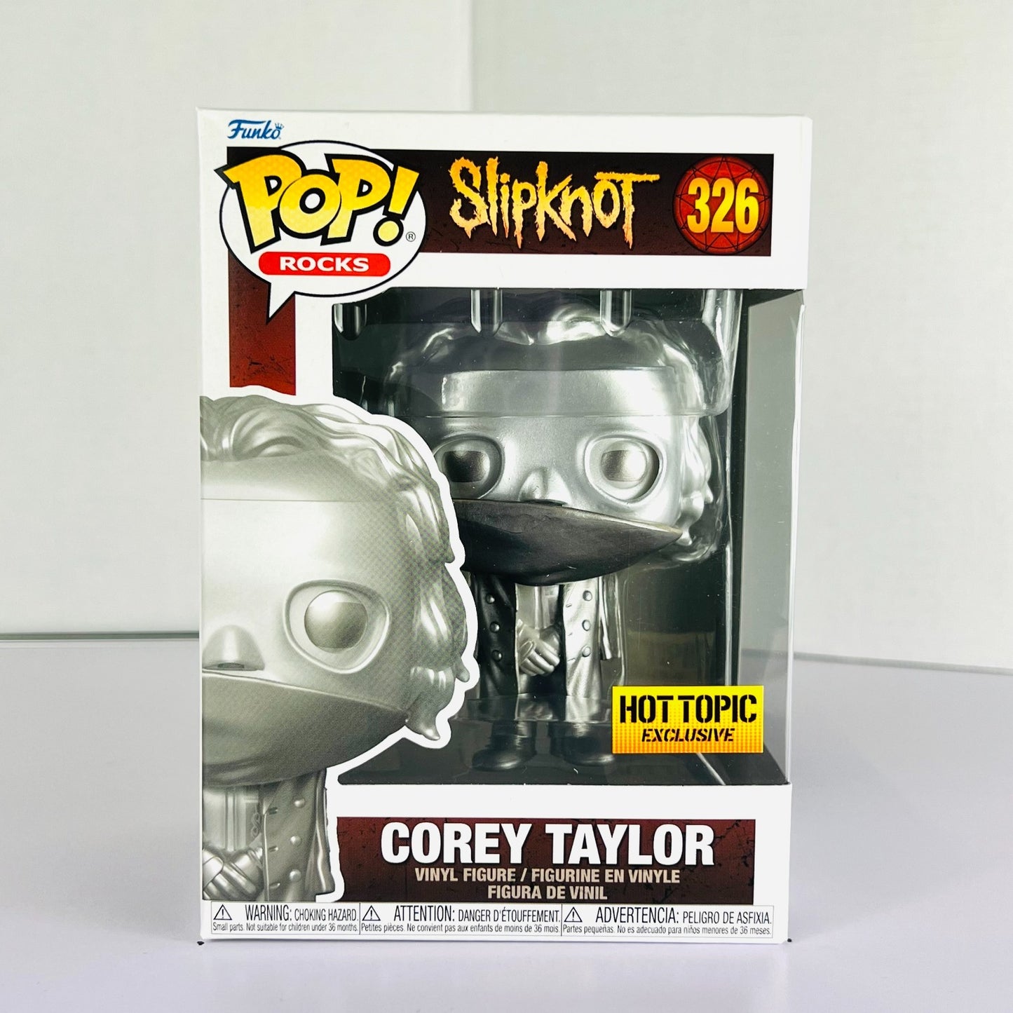 Funko POP Vinyl - Rocks - Slipknot - Corey Taylor - #326 Chrome Hot Topic