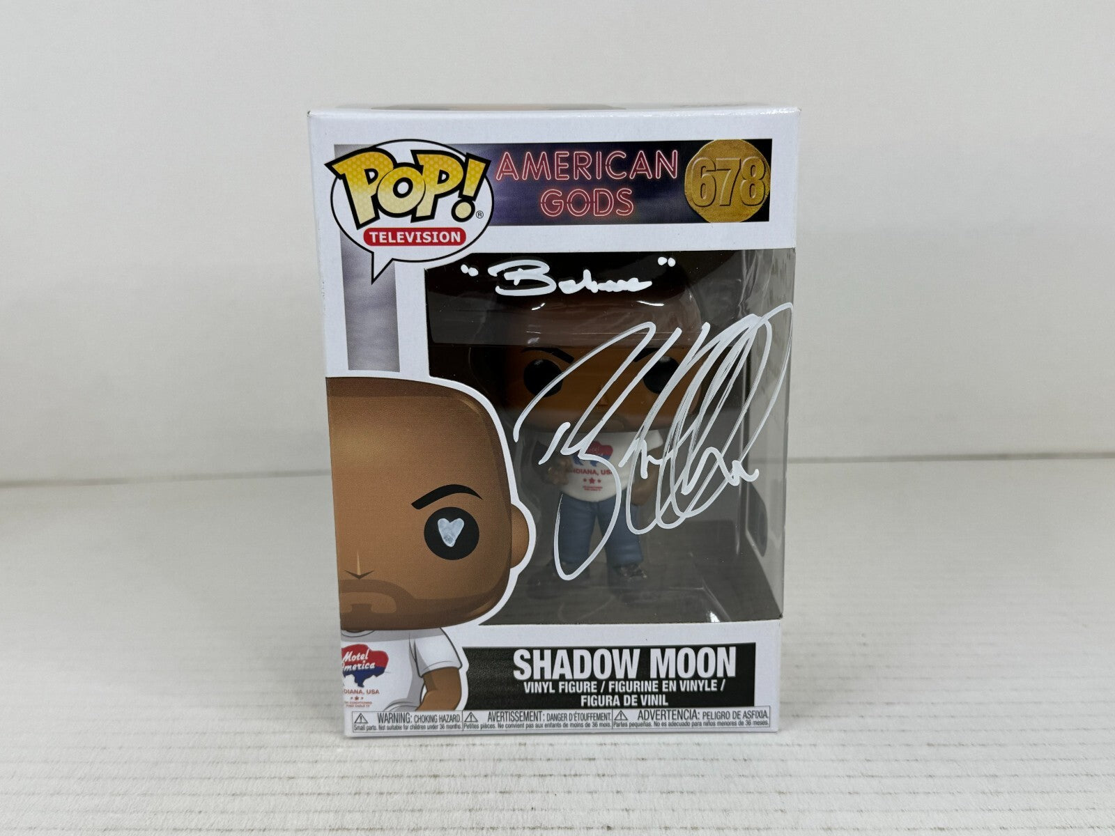 Funko POP Vinyl - America Gods - Shadow Moon Signed Ricky Whittle COA