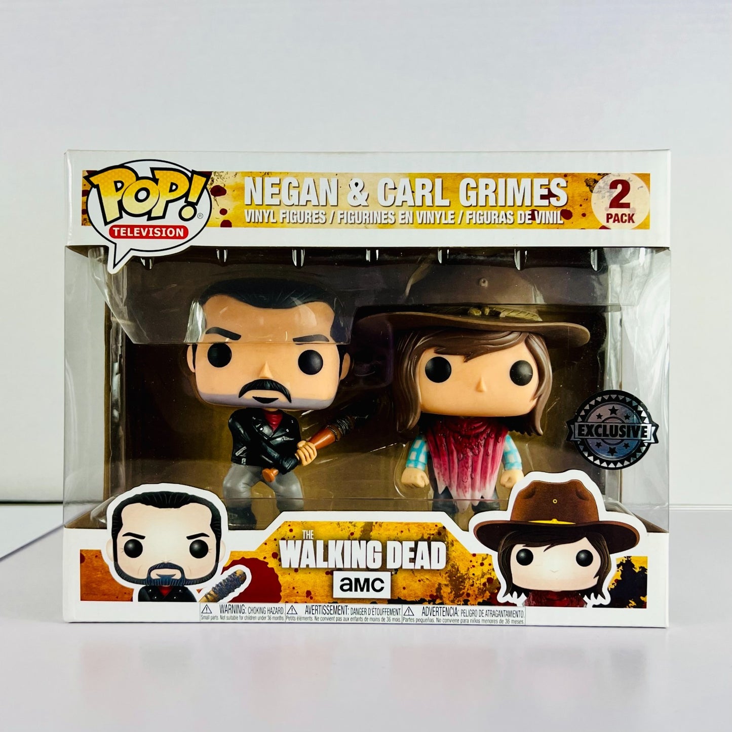 Funko POP! Vinyl - Television - The Walking Dead - Negan & Carl Grimes - 2 Pack