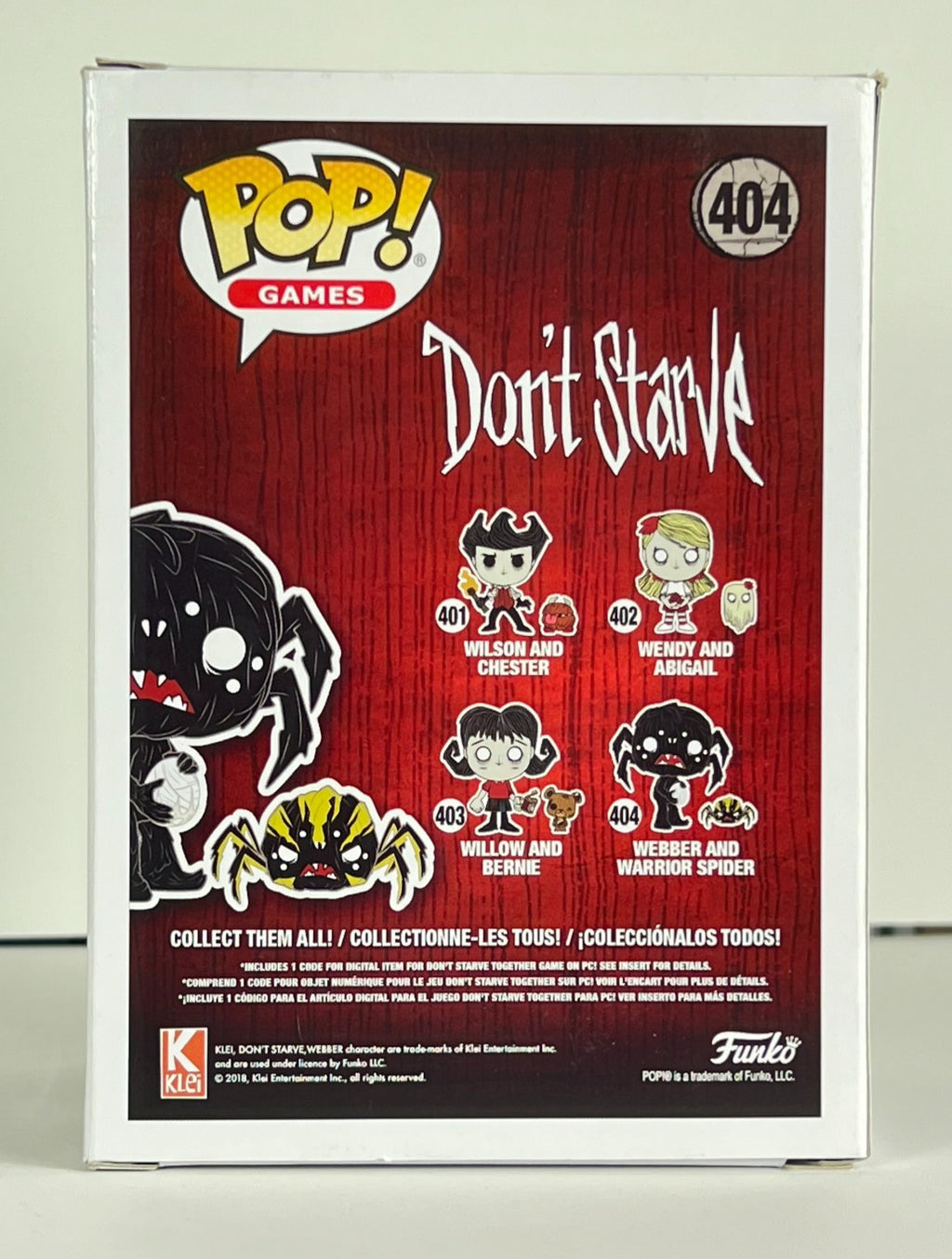 Funko POP Vinyl - Games - Dont Starve - Webber And Warrior Spider #404 With Code