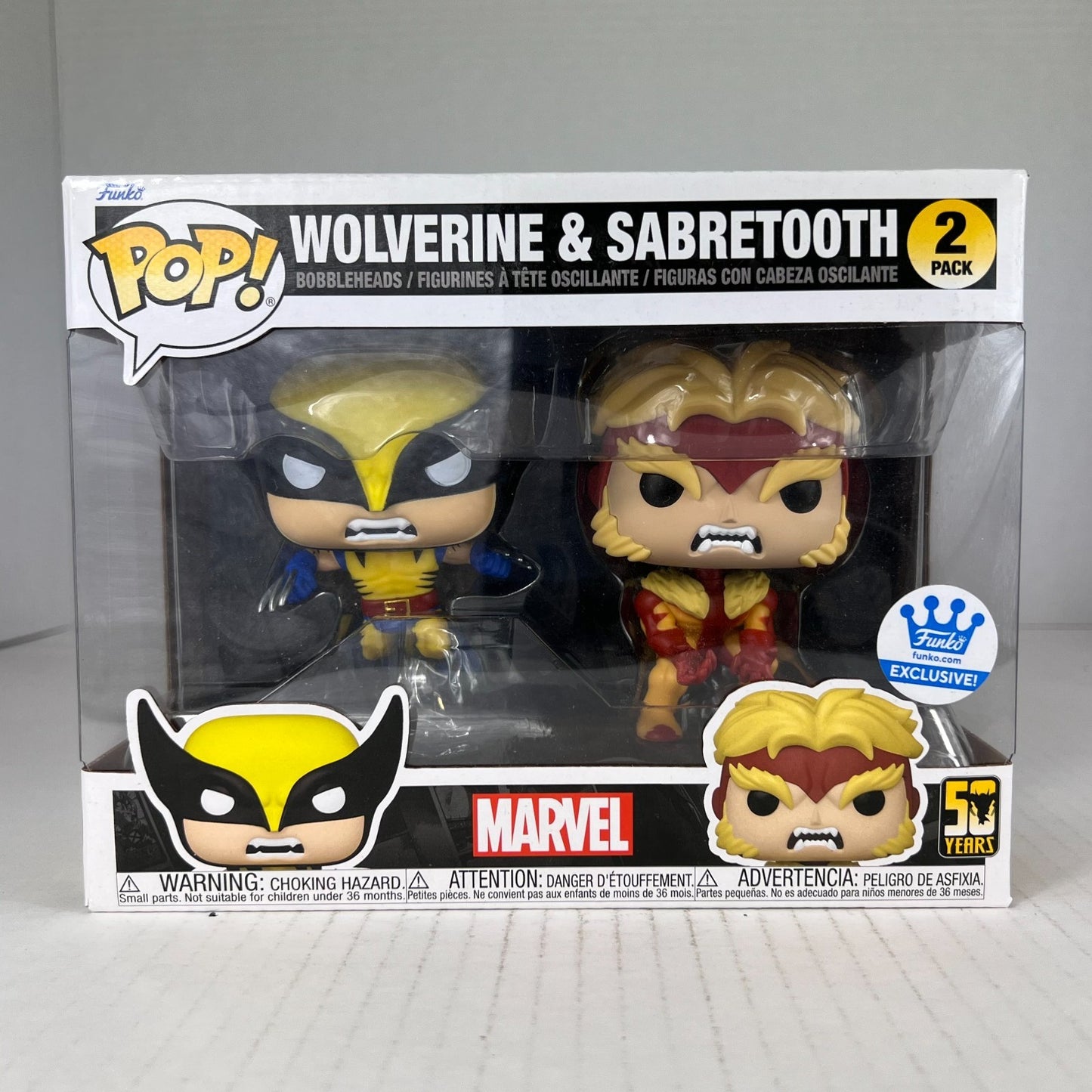 Funko POP Vinyl - Marvel - Wolverine & Sabretooth - 2 Pack