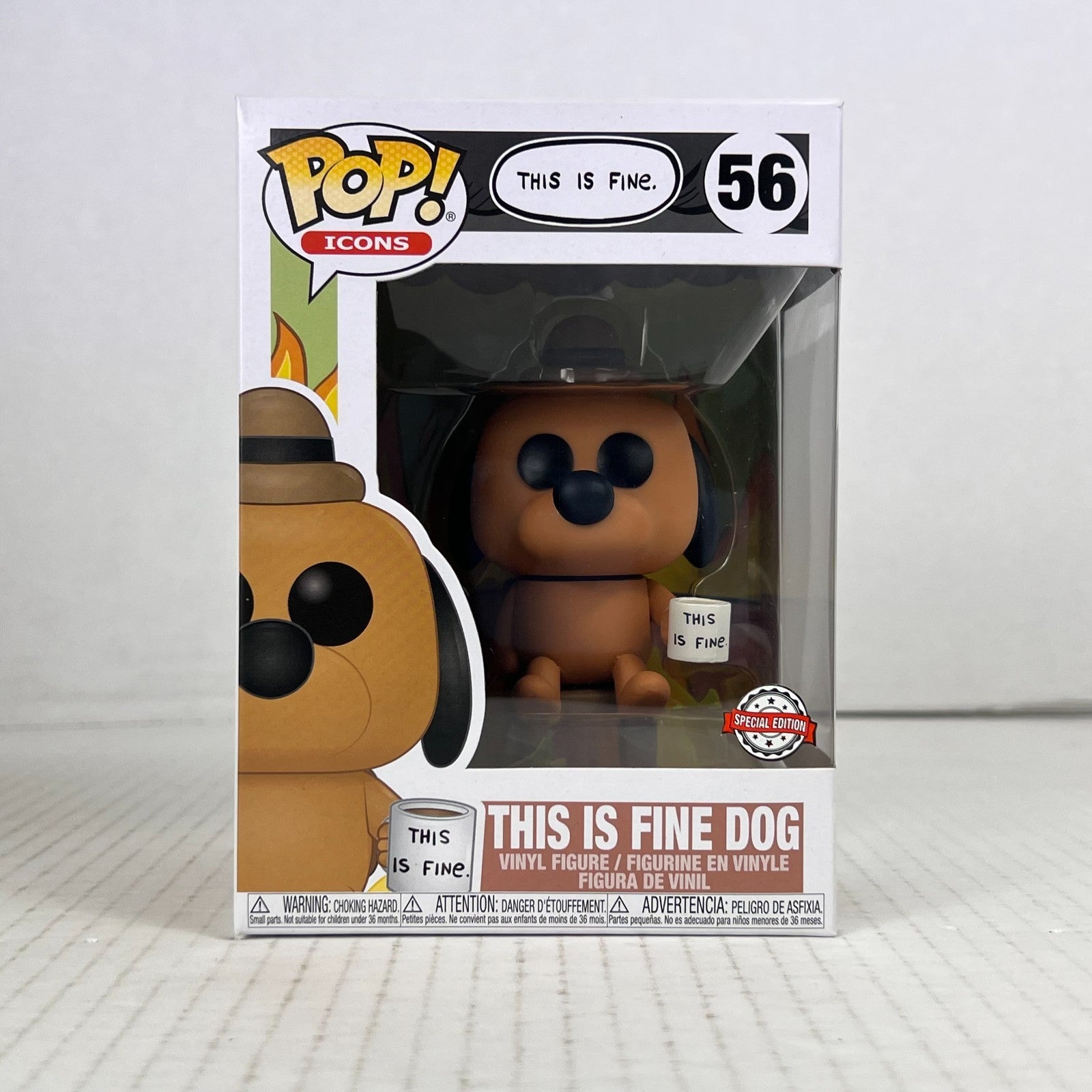 Funko POP Vinyl - Icons - This is Fine Dog - #56
