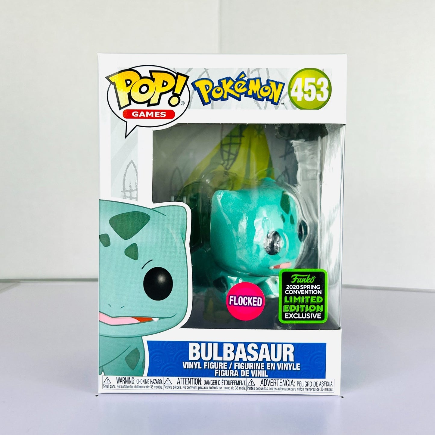 Funko POP Vinyl - Games - Pokemon - Bulbasaur - #453 Flocked SC 2019