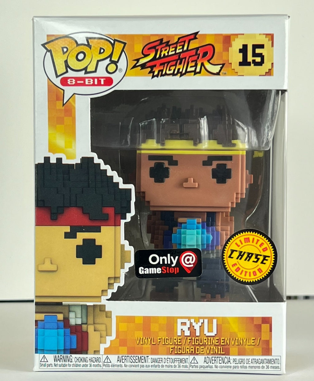 Funko POP Vinyl - 8-Bit - Street Fighter - Ryu - #15 Chase GameStop