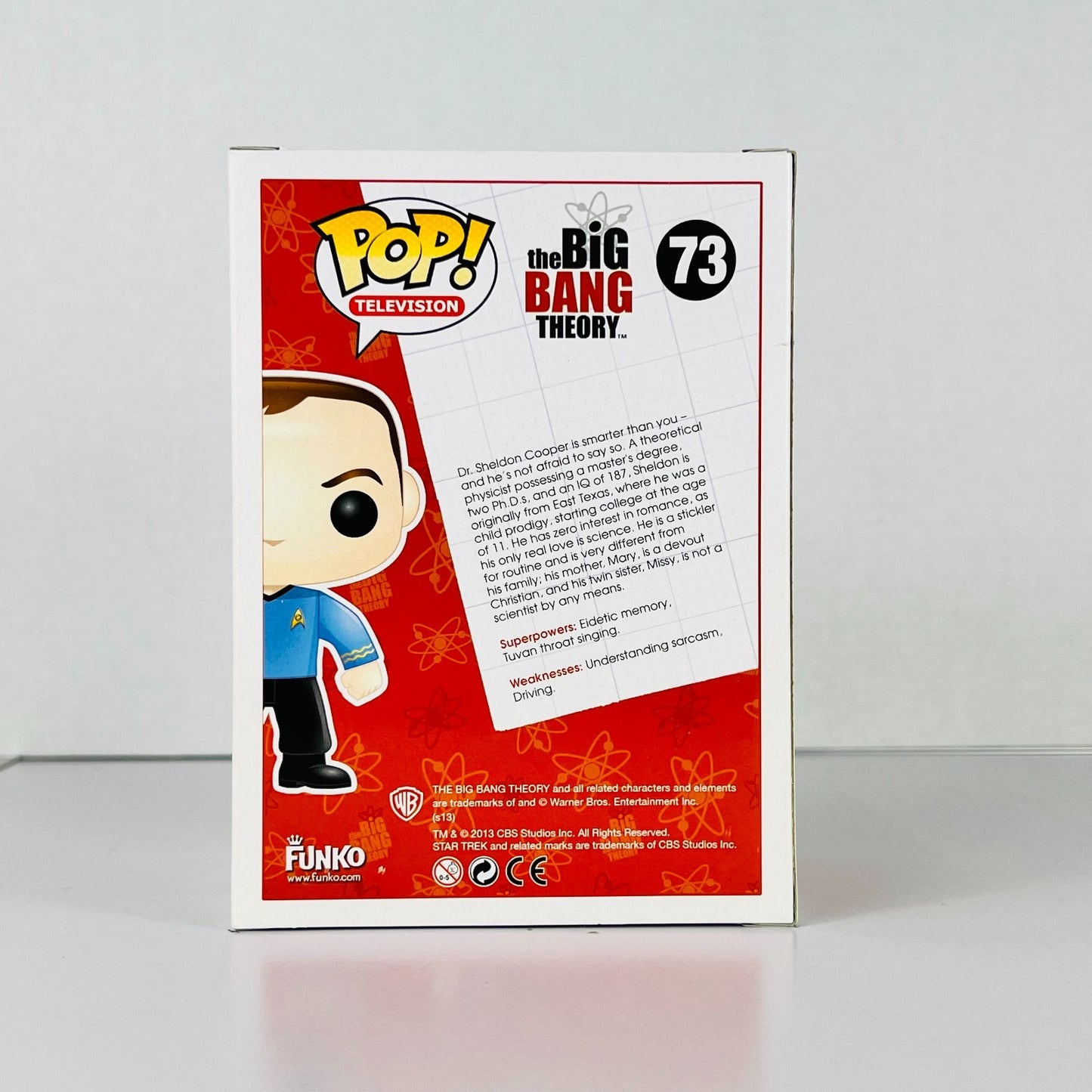 Funko POP Vinyl - Television - The Big Bang Theory - Sheldon Cooper - #73