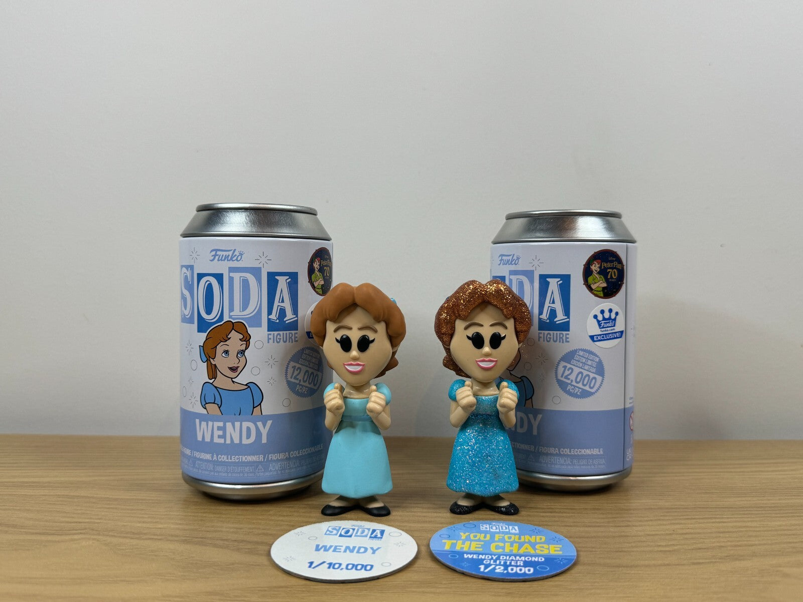 Funko POP Soda - Peter Pan - Wendy - Common and Chase Set - 12000 Piece