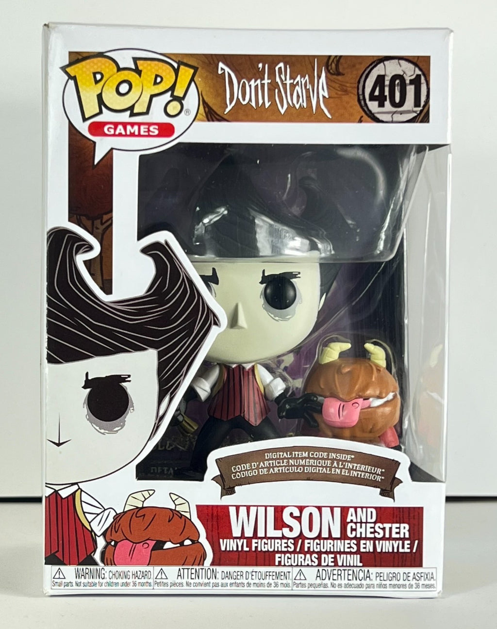 Funko POP Vinyl - Games - Dont Starve - Wilson And Chester - #401 With Code