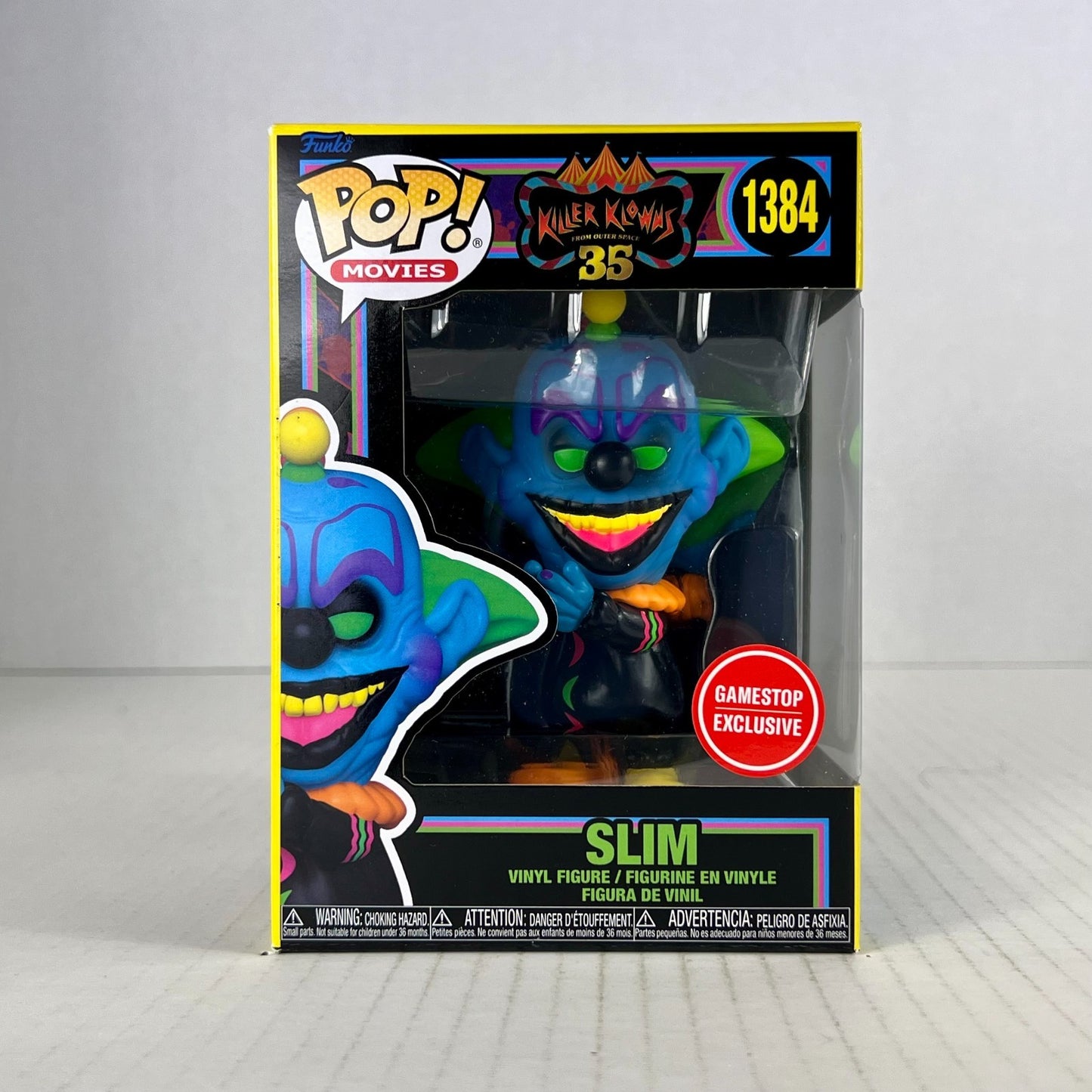 Funko POP Vinyl - Movies - Killer Klowns - Slim - #1384 Blacklight Gamestop