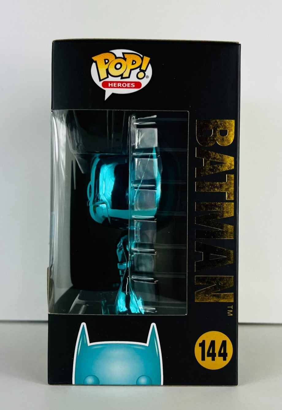 Funko POP Vinyl - Heroes - Batman 80 Years - Batman - #144 Teal Chrome SDCC 2019