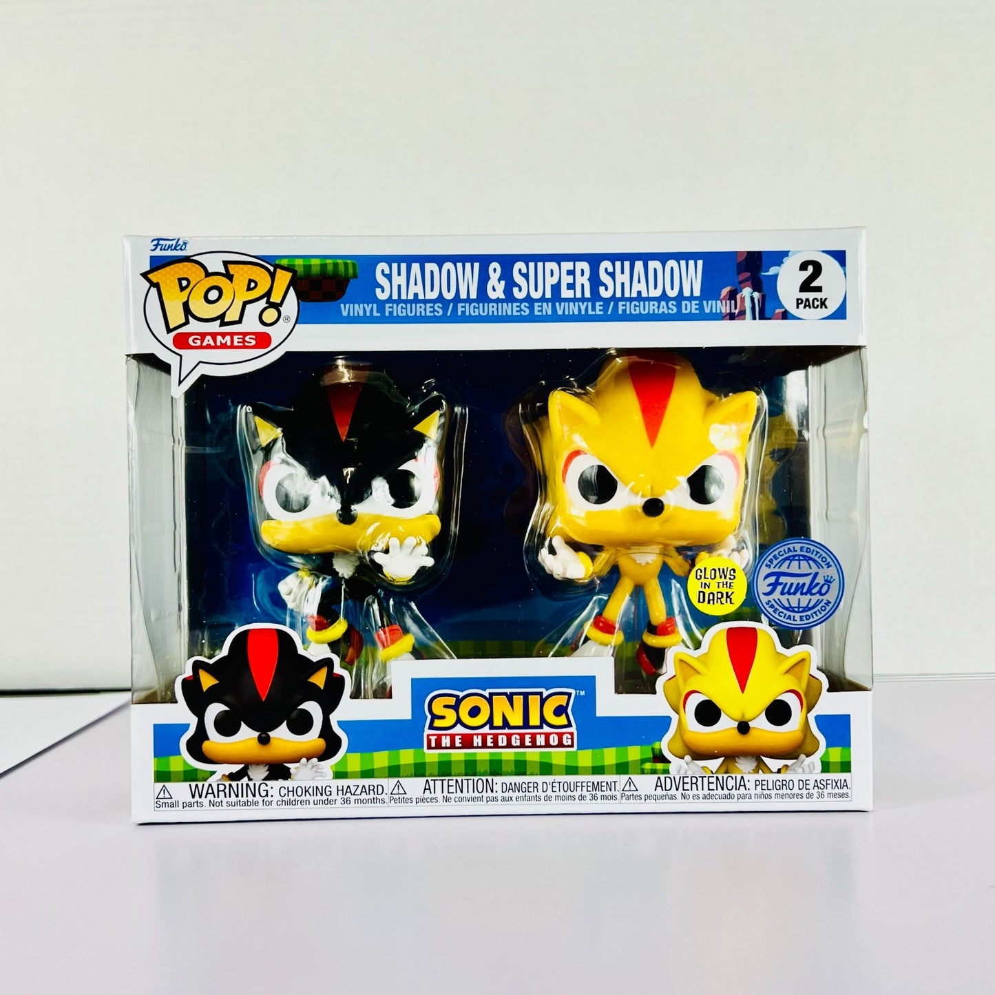 Funko POP! Vinyl - Games - Sonic The Hedgehog - Shadow & Super Shadow GITD