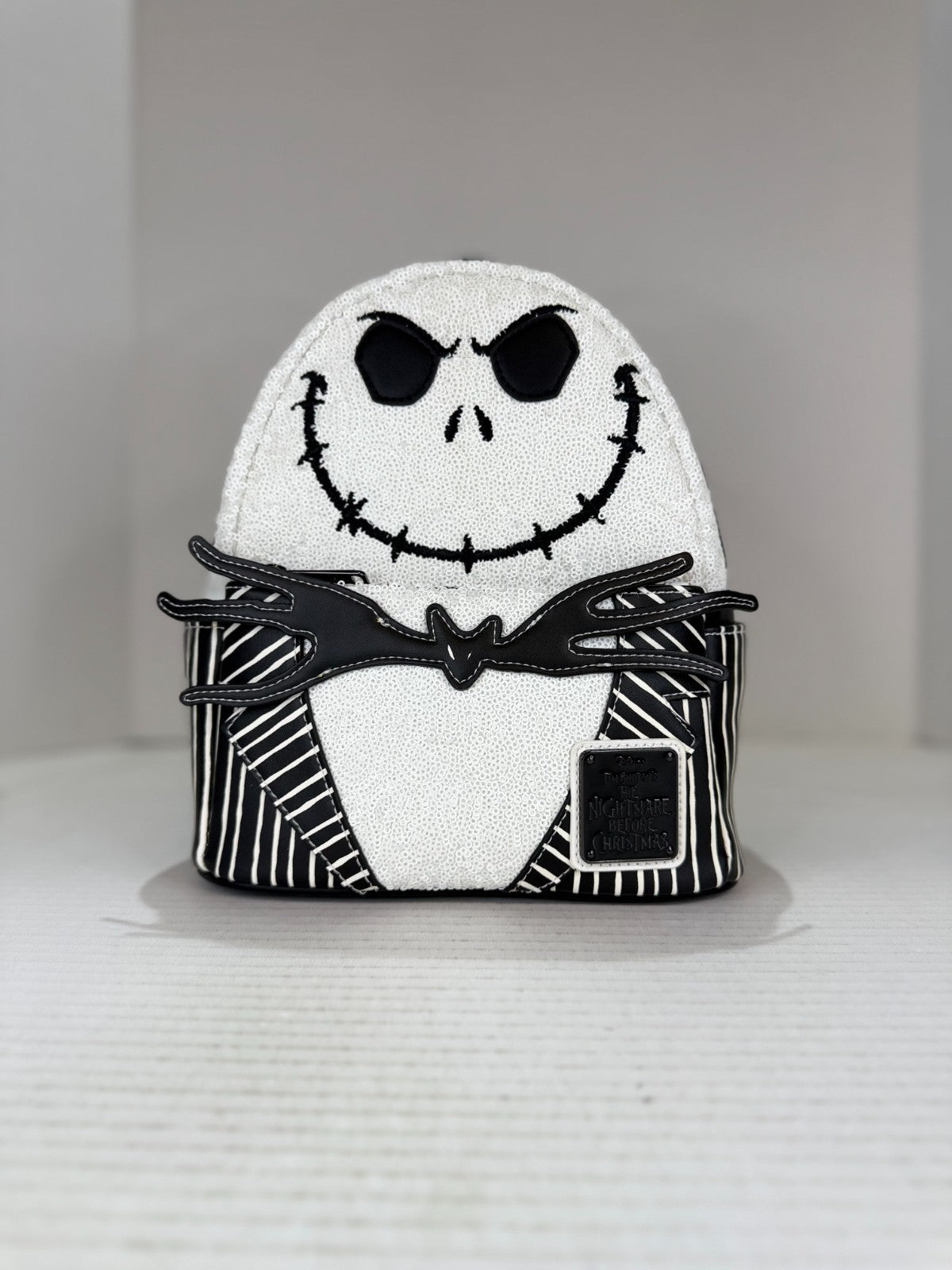 Loungefly Nightmare Before Christmas Jack Skellington Sequin Mini Backpack NWT