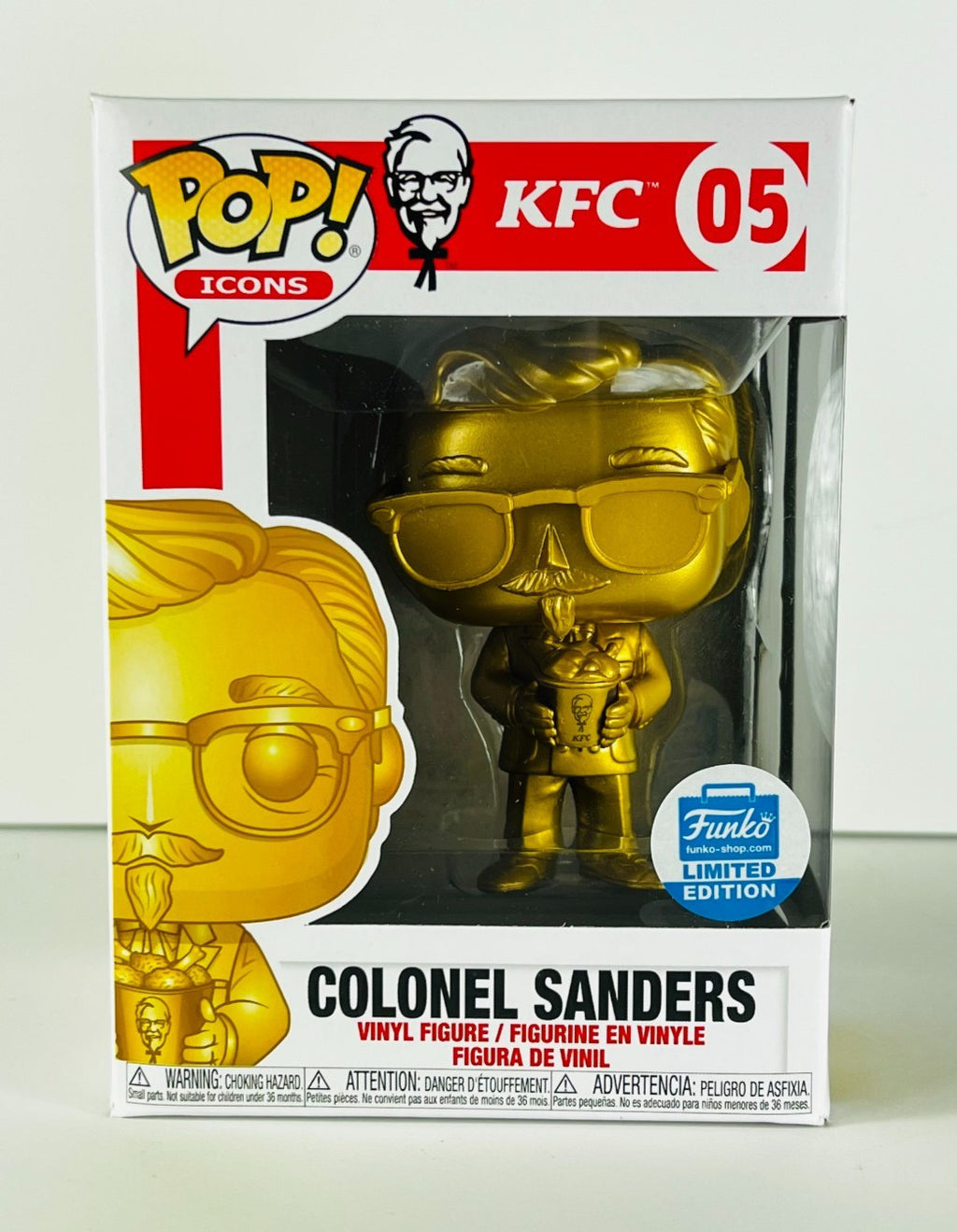 Funko POP Vinyl - Icons - KFC - Colonel Sanders - #05 Gold Chrome