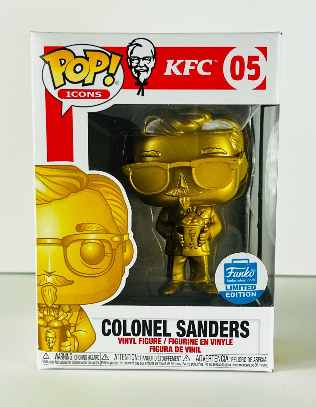 Funko POP Vinyl - Icons - KFC - Colonel Sanders - #05 Gold Chrome