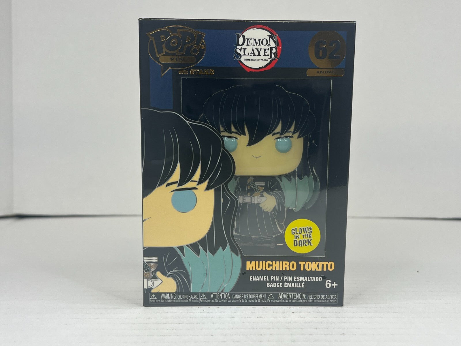 Funko POP Enamel Pin - Animation - Demon Slayer - Muichiro Tokitio - #62 GITD