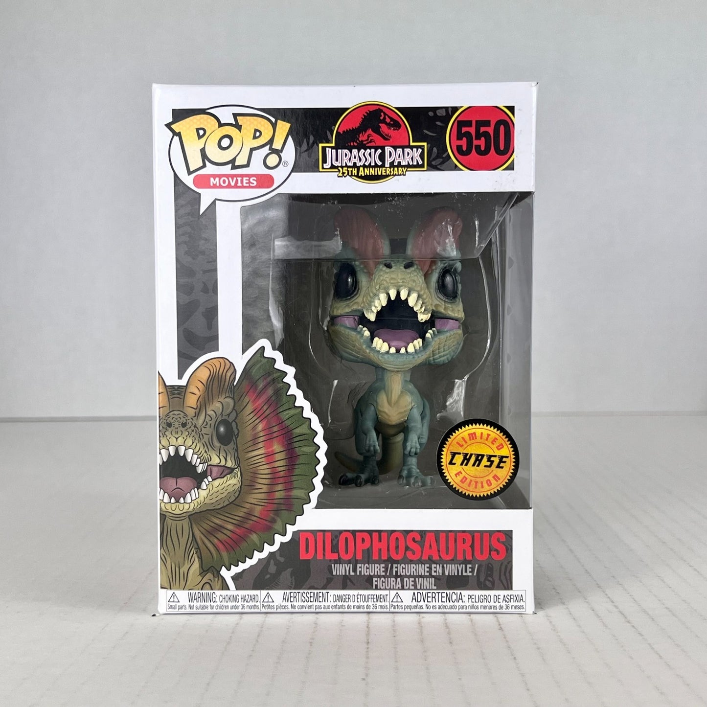 Funko POP Vinyl - Movies - Jurassic Park - Dilophosaurus - #550 Chase