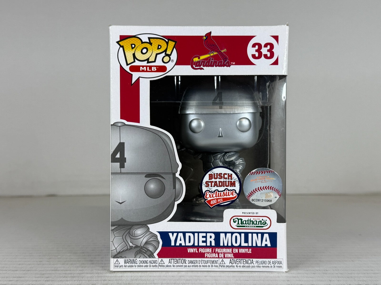 Funko POP Vinyl - MLB -  Cardinals - Yadier Molina #33 - 400 Pcs Silver Chrome 1