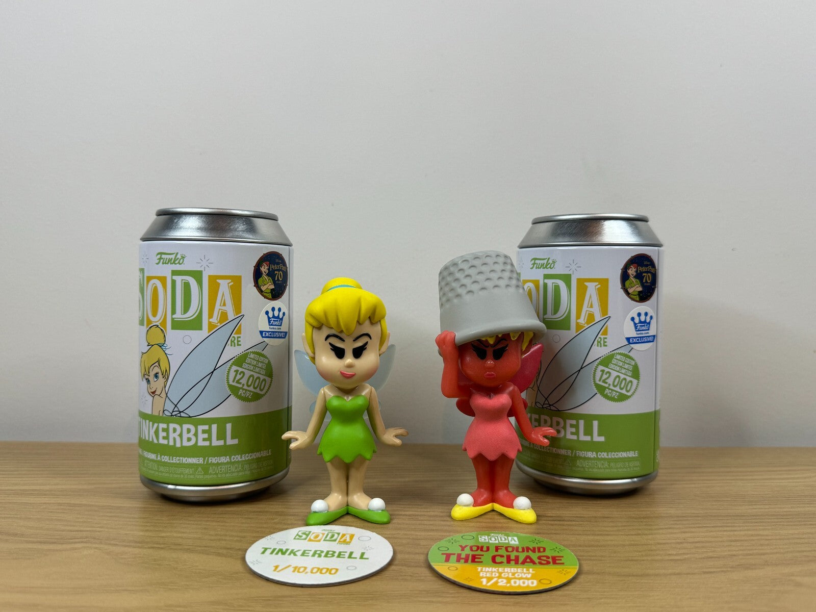 Funko POP Soda - Peter Pan - Tinkerbell - Common and Chase Set - 12000 Piece