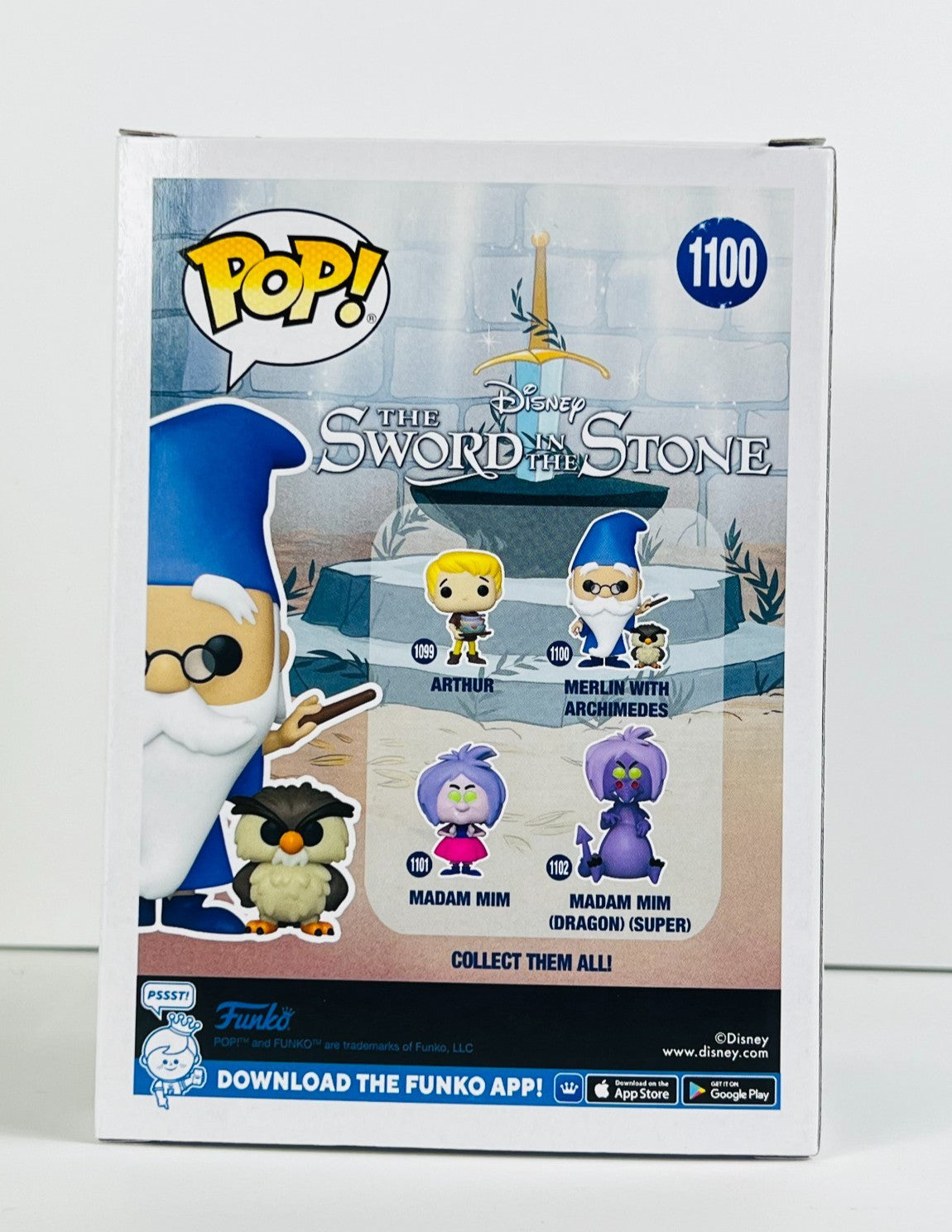 Funko POP Vinyl - Disney - Sword In The Stone - Merlin With Archimedes - #1100