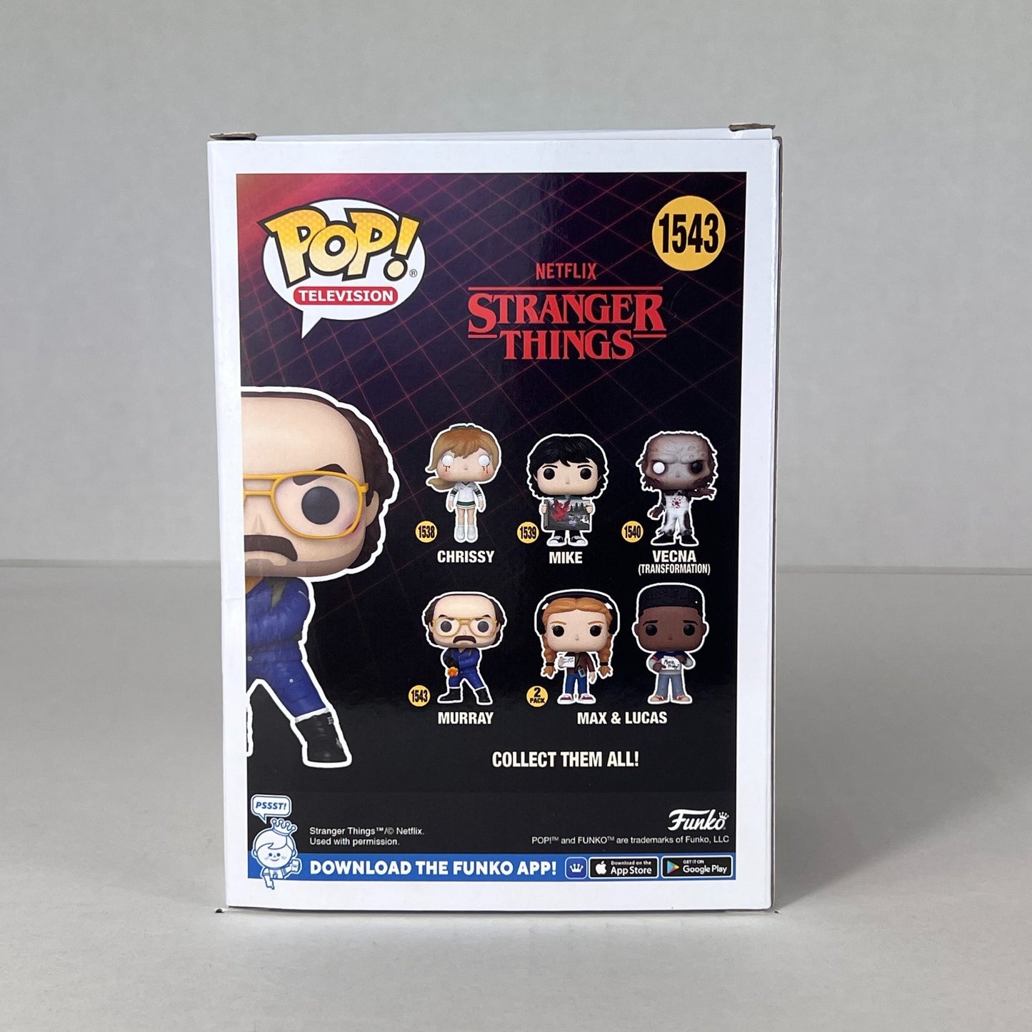 Funko POP Vinyl - Stranger Things - Murray #1543 - Signed Brett Gelman COA