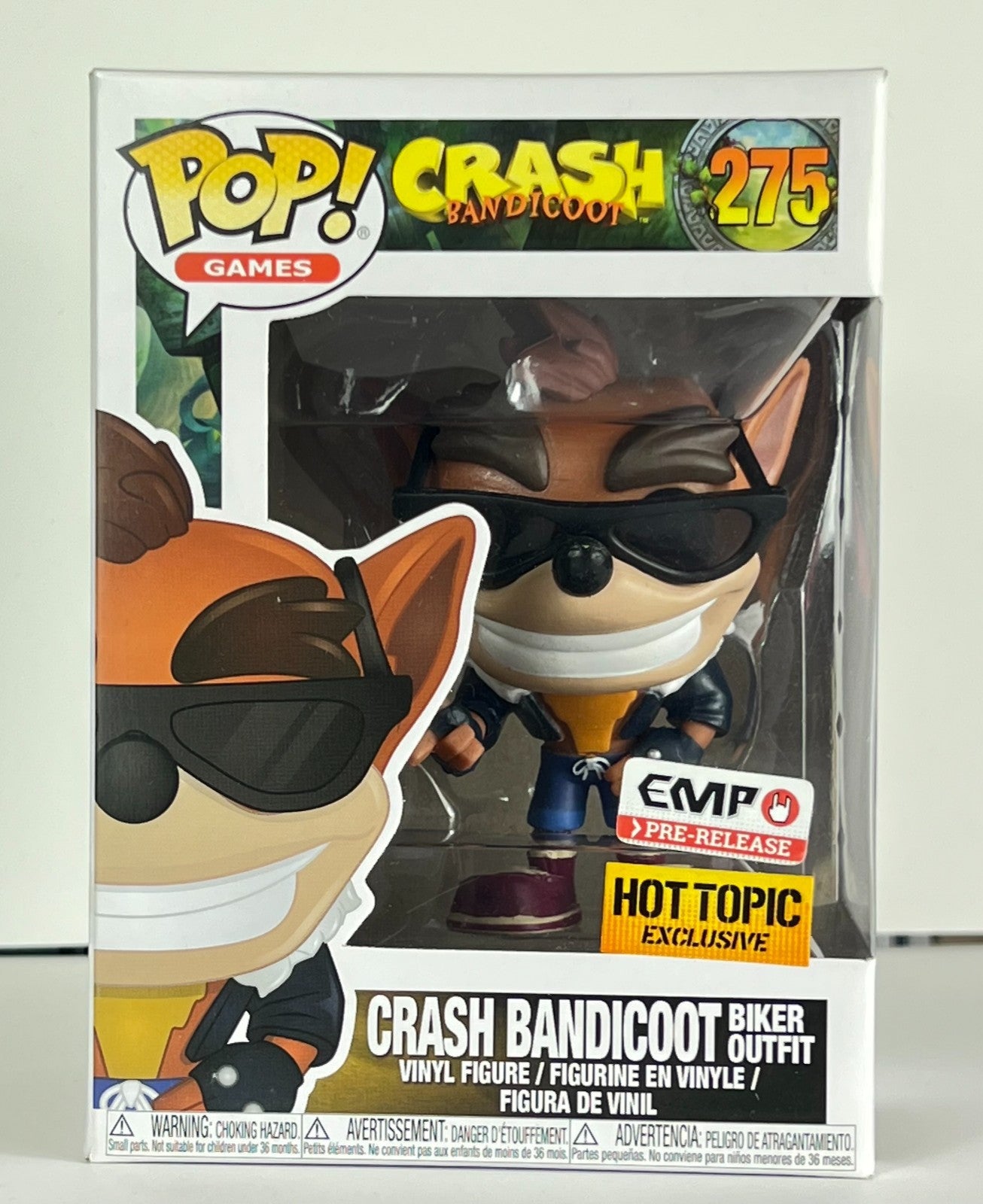 Funko POP Vinyl - Games - Crash Bandicoot Biker Outfit - #275 EMP Hot Topic